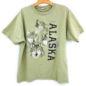 Juno Alaska Wolf Green‎ T Shirt